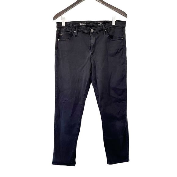 AG Adriano Goldschmied Black Prima Crop Mid Rise Cigarette Jeans - Picture 3 of 15